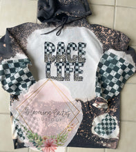 Load image into Gallery viewer, Race life checkered Hoodie
